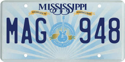 MS license plate MAG948
