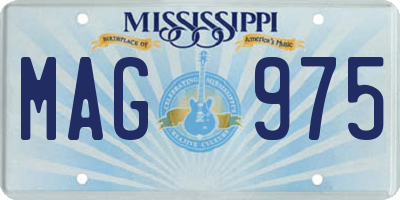 MS license plate MAG975