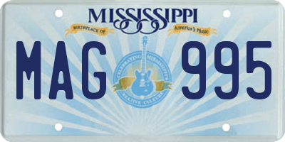 MS license plate MAG995