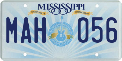 MS license plate MAH056