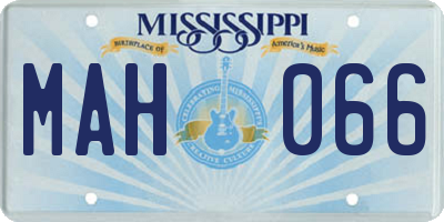 MS license plate MAH066