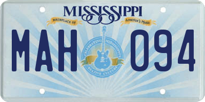 MS license plate MAH094