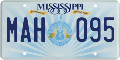 MS license plate MAH095