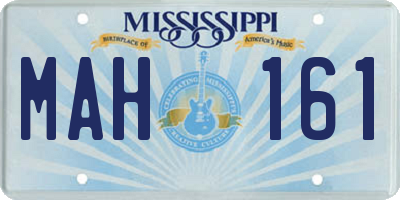 MS license plate MAH161