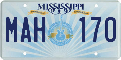 MS license plate MAH170