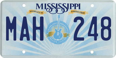 MS license plate MAH248