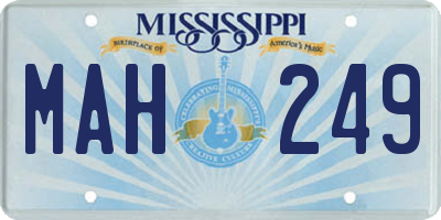 MS license plate MAH249