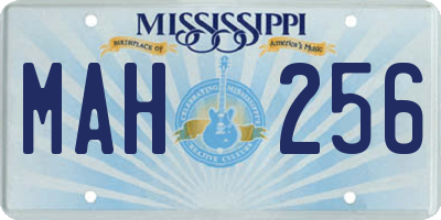 MS license plate MAH256