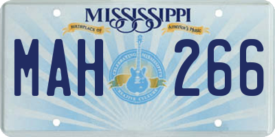 MS license plate MAH266
