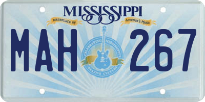 MS license plate MAH267