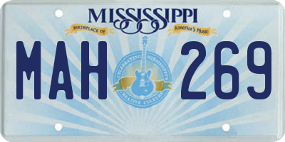 MS license plate MAH269