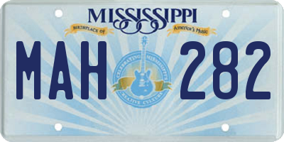 MS license plate MAH282