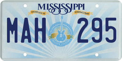 MS license plate MAH295