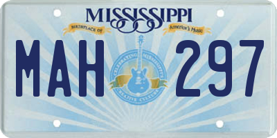 MS license plate MAH297