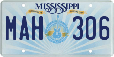 MS license plate MAH306