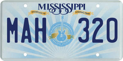 MS license plate MAH320
