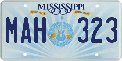 MS license plate MAH323