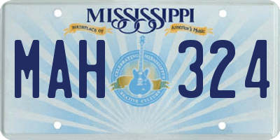 MS license plate MAH324