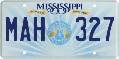 MS license plate MAH327