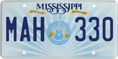 MS license plate MAH330