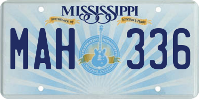 MS license plate MAH336