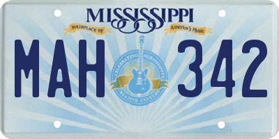 MS license plate MAH342