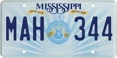 MS license plate MAH344