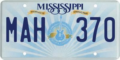 MS license plate MAH370