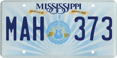 MS license plate MAH373