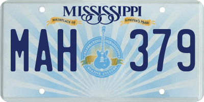 MS license plate MAH379