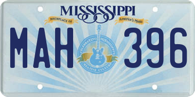 MS license plate MAH396