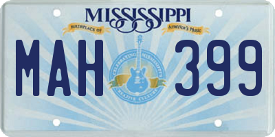 MS license plate MAH399