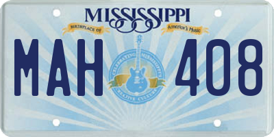 MS license plate MAH408
