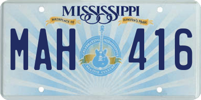 MS license plate MAH416