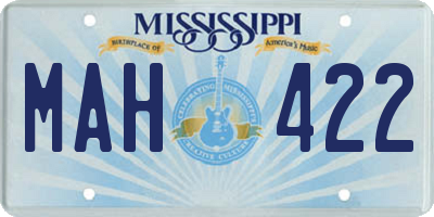 MS license plate MAH422