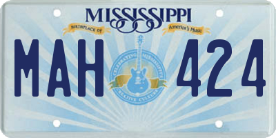 MS license plate MAH424