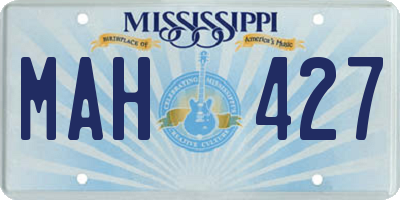 MS license plate MAH427