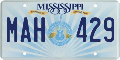 MS license plate MAH429