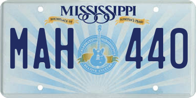 MS license plate MAH440