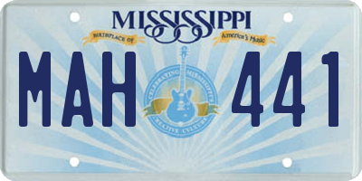 MS license plate MAH441