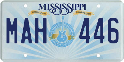 MS license plate MAH446