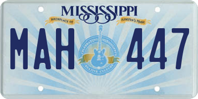 MS license plate MAH447