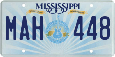 MS license plate MAH448