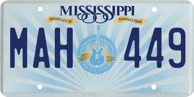 MS license plate MAH449