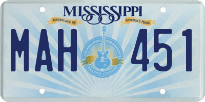 MS license plate MAH451