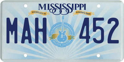 MS license plate MAH452