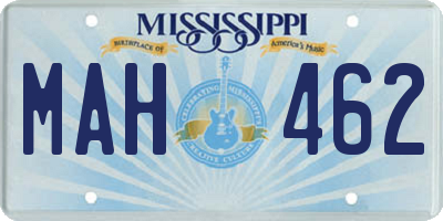 MS license plate MAH462