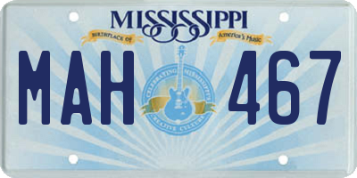 MS license plate MAH467