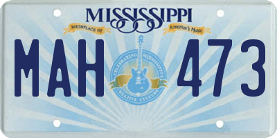 MS license plate MAH473