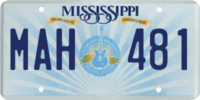 MS license plate MAH481